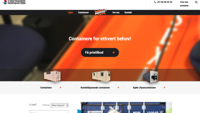Container Norway er på nett!